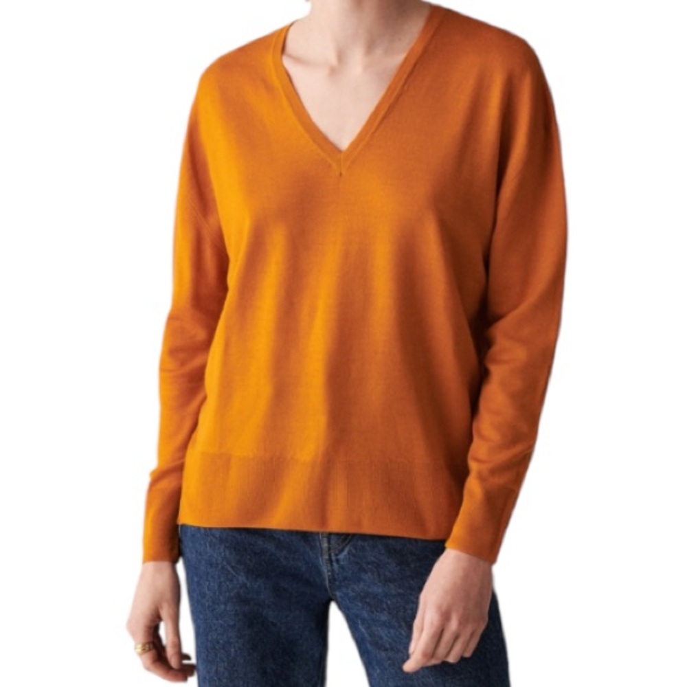 NWOT Club Monaco Wool Blend VNeck Lightweight Sweater Size XS|TP